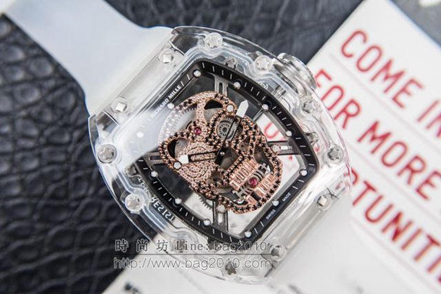 Richard Mille e理查徳米勒 RM052系列 最新鬼頭升級版 顱骨系列 原裝透明殼 理查徳米勒高端男士全自動機械腕表  hds1445